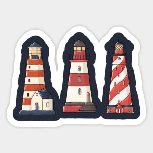 Lighthouse Trio Sticker